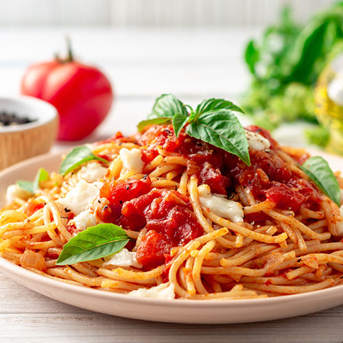 Spaghetti et polpettes en sauce tomates*